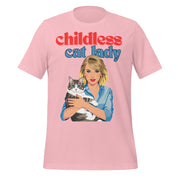 Childless Cat Lady Shirt, Funny Cat Lover Tee, Feminist Graphic T-Shirt, Retro Vintage Style, Cat Mom Gift, Anti-Mom Club Humor Top