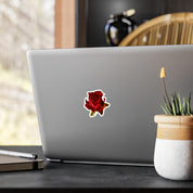 Romantic Red Rose Vinyl Decal Floral Sticker for Scrapbooking, Laptops, Water Bottles, Gift Wrapping, Cute Aesthetic Decor