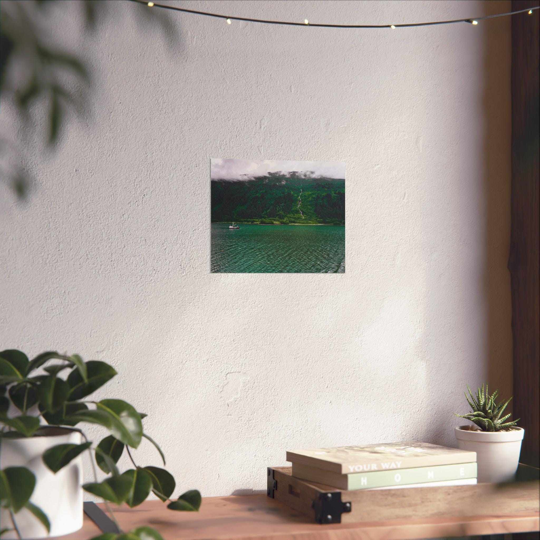 Alaska Professional Photo Print 8x10, Fine Art Giclée Landscape, Green Mountain Wall Decor, Nature Photography Gift, Moody Forest Art