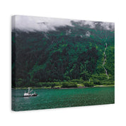 Alaska Canvas Wall Art, Green Coastal Landscape Print, Mountain Nature Photography Decor, Gift for Outdoor or Travel Lovers